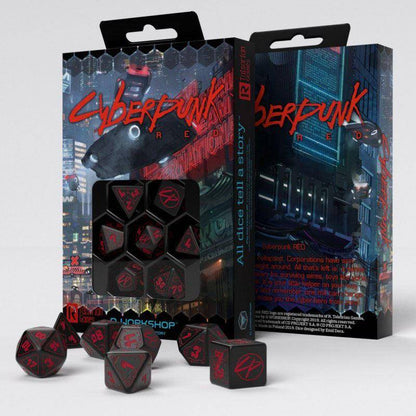 Q Workshop - Würfel Set Cyberpunk - Rot - 7