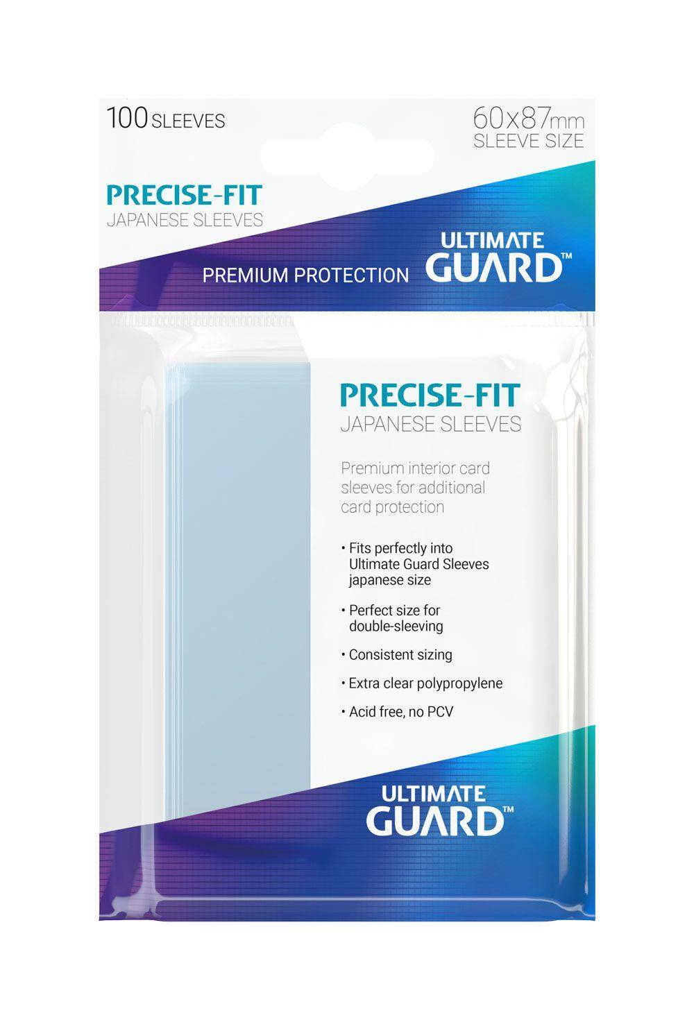 Ultimate Guard - Kartenhüllen Japanische Größe Precise-Fit - Transparent - 100 Stk