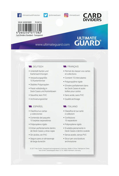Ultimate Guard - Kartentrenner Standardgröße - Transparent - (10)