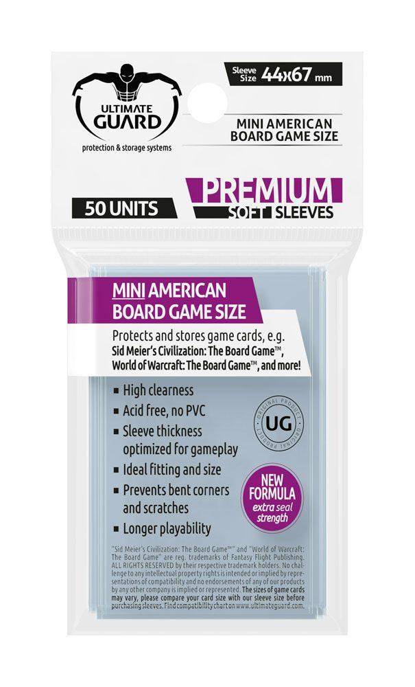 Ultimate Guard - Kartenhüllen Premium Soft Sleeves Mini American - Transparent (50)