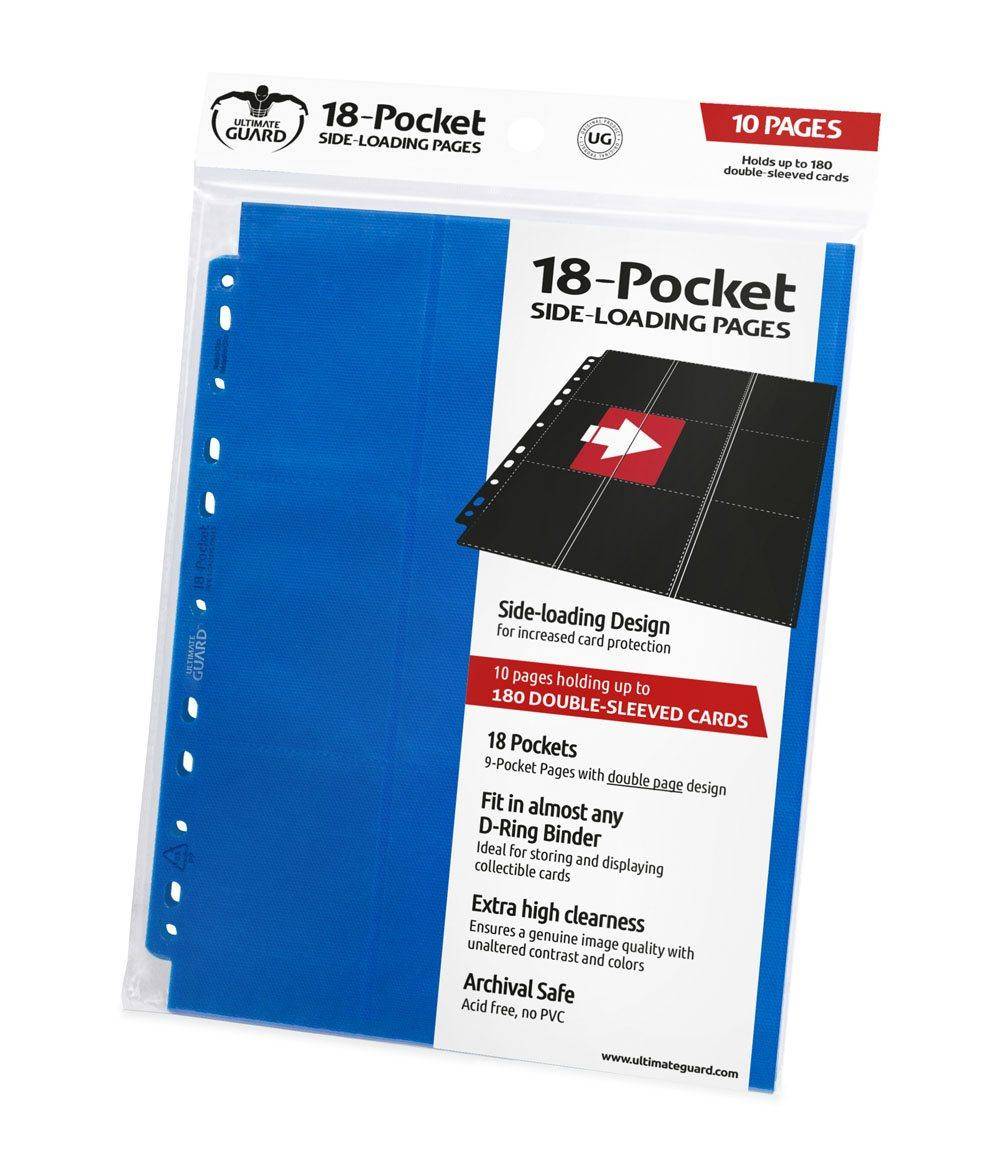 Ultimate Guard - Kartenseiten 18 Taschen Seiteneinschub Blau - (10)