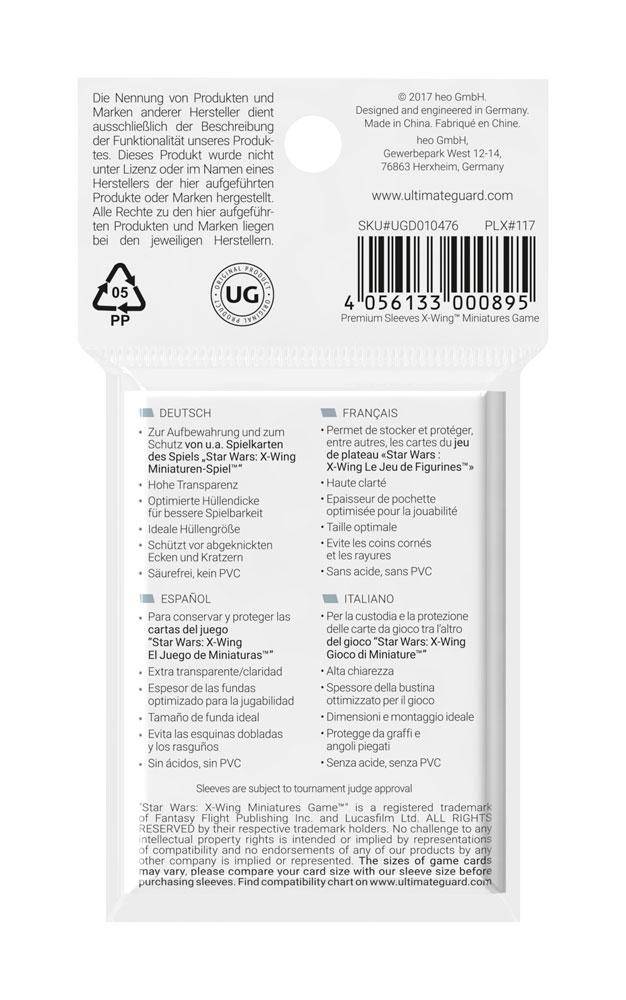 Ultimate Guard - Kartenhüllen Brettspielkarten - Transparent (50)