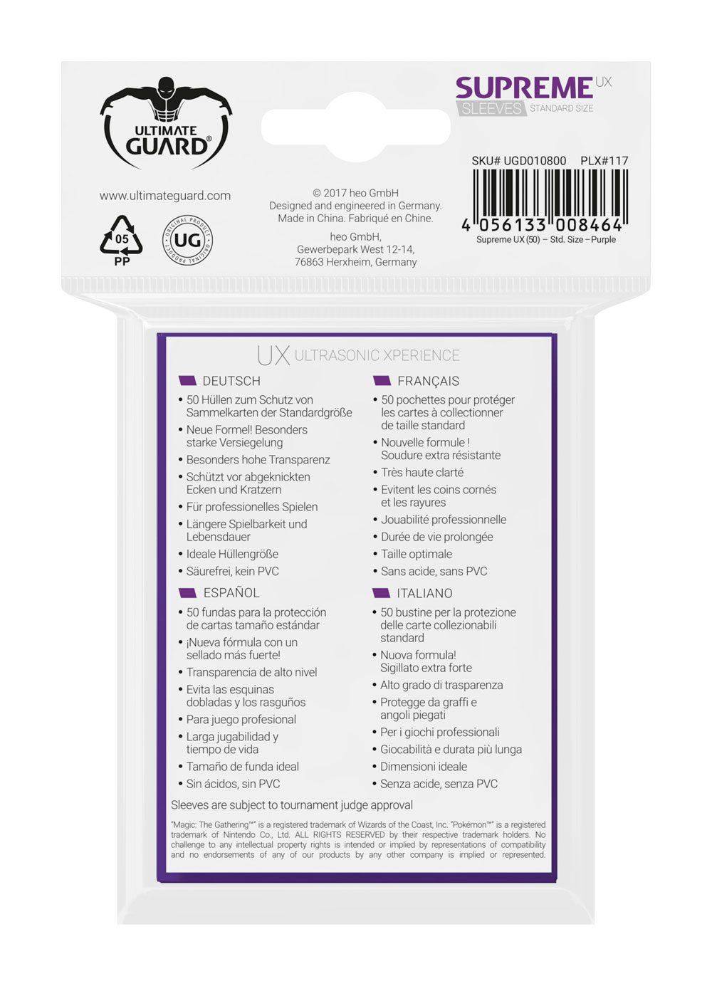 Ultimate Guard Supreme UX Sleeves Standardgröße Violett (50)