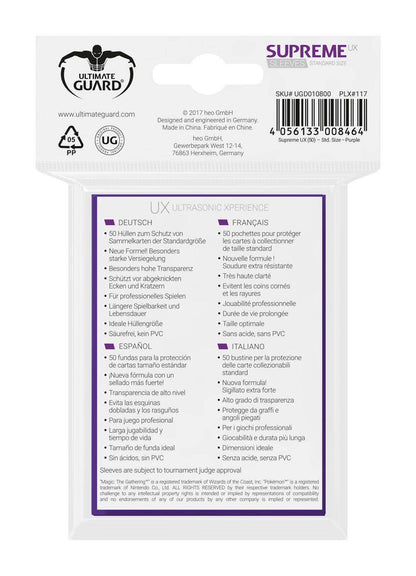 Ultimate Guard Supreme UX Sleeves Standardgröße Violett (50)