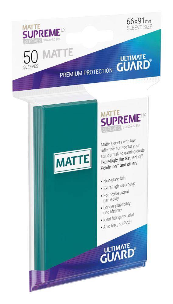 Ultimate Guard - Kartenhüllen Supreme UX Standardgröße - Matt Petrolblau (50)