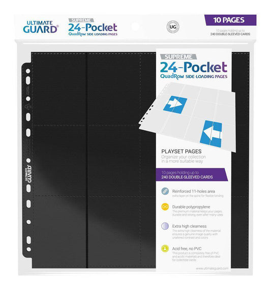 Ultimate Guard - Kartenseiten 24-Pocket Side-Loading Schwarz - (10)